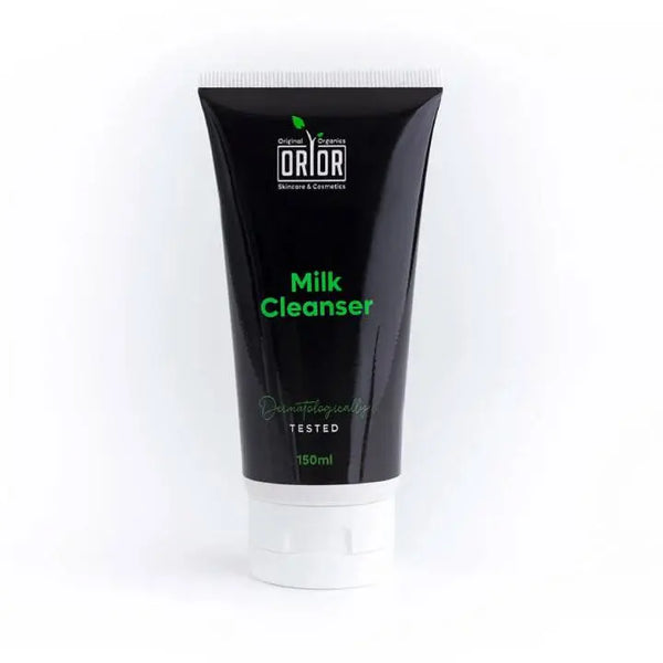 Face Cleanser For Dry Skin bottle is displayed against white background and the product name is Milk Cleanser 