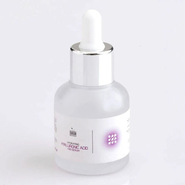 Hyaluronic Acid Serum Bottle against white background